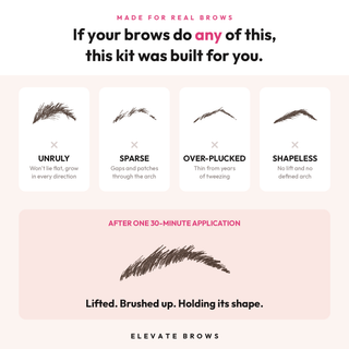 Fuller looking brows after DIY brow lamination